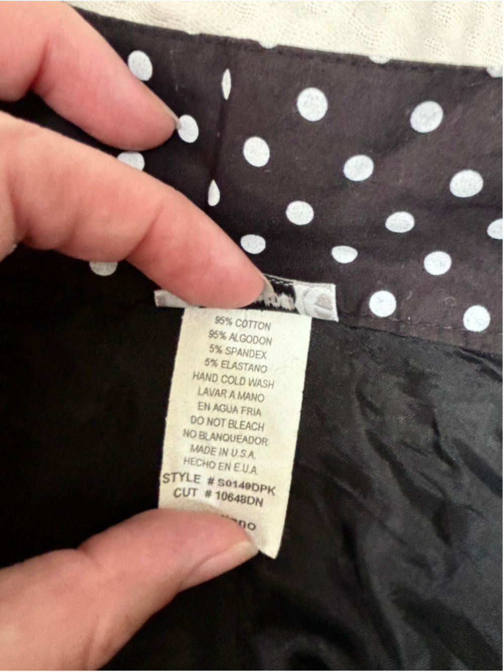 Women's Janette Polka Dot Skater Skirt Size M Black White Tulle A line - Picture 4 of 8
